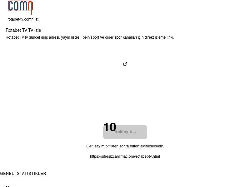 Rotabet Tv Tv İzle - Comn-lat - Ekran Görüntüsü