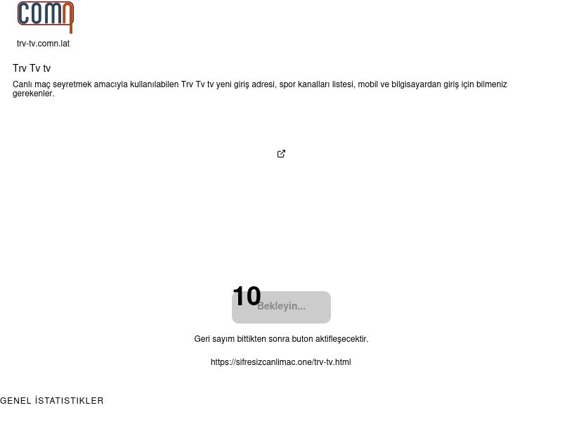 Trv Tv tv - Comn-lat - Ekran Görüntüsü