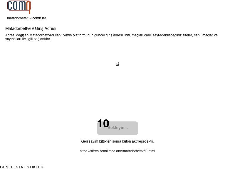 Matadorbettv69 Giriş Adresi - Comn-lat - Ekran Görüntüsü