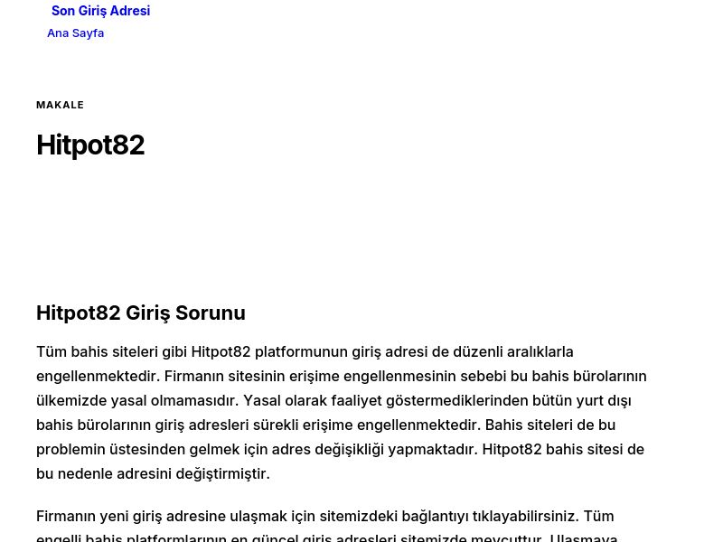 Hitpot82 - Son Giriş Adresi - Ekran Görüntüsü