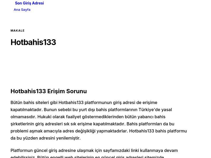 Hotbahis133 - Son Giriş Adresi - Ekran Görüntüsü