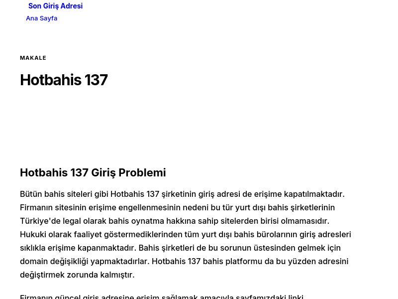 Hotbahis 137 - Son Giriş Adresi - Ekran Görüntüsü