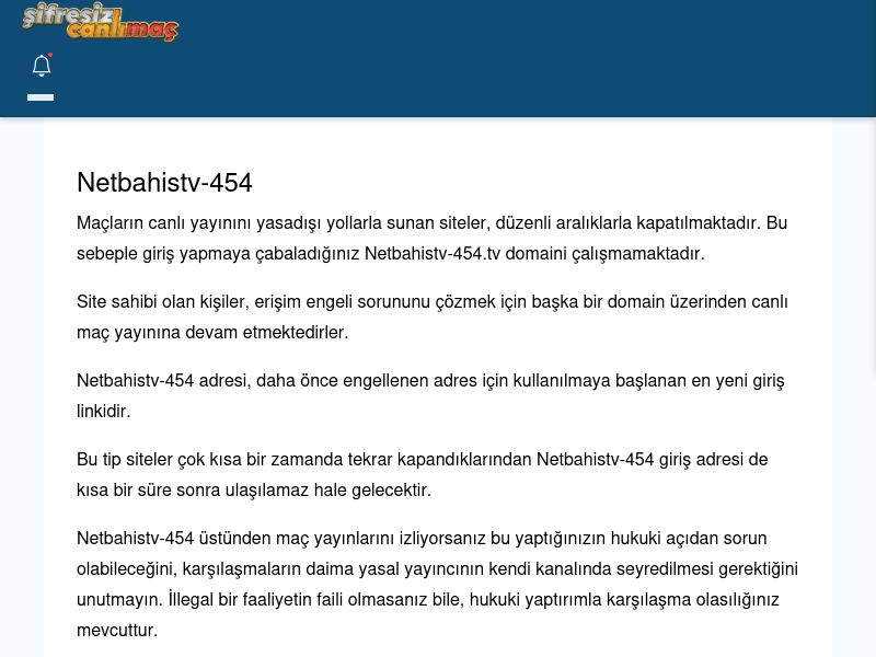 Netbahistv-454 Giriş Linki - Şifresiz canlı maç izle - Ekran Görüntüsü