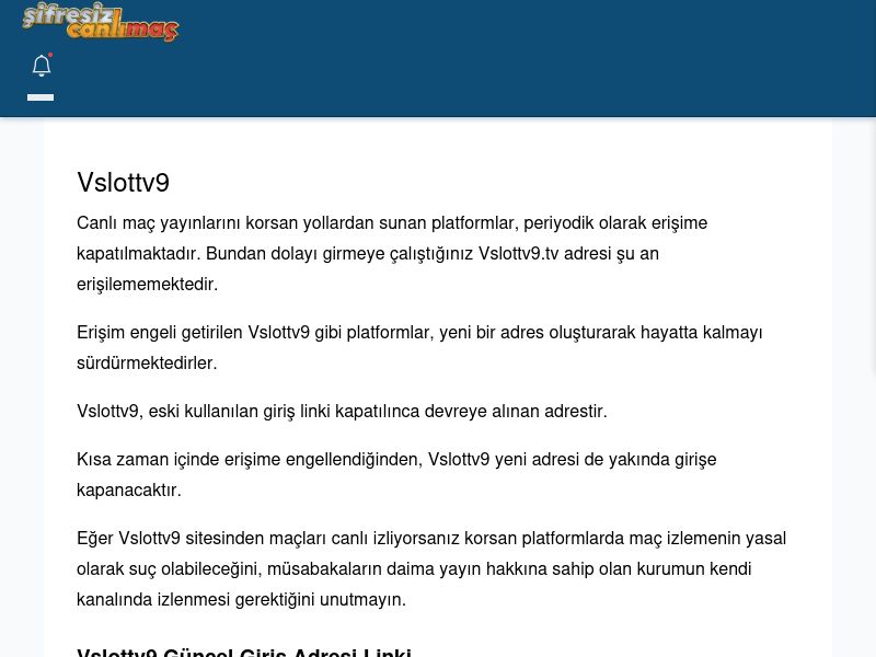 Vslottv9 Canlı Maç - Şifresiz canlı maç izle - Ekran Görüntüsü