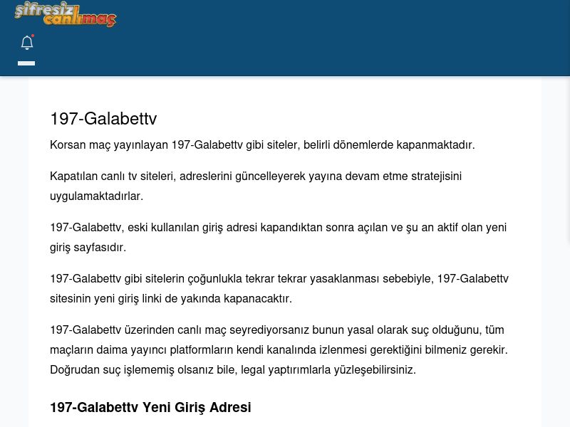 197-Galabettv Maç İzle - Şifresiz canlı maç izle - Ekran Görüntüsü