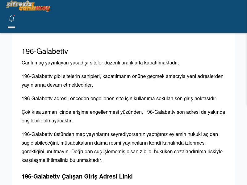 196-Galabettv Giriş Linki - Şifresiz canlı maç izle - Ekran Görüntüsü