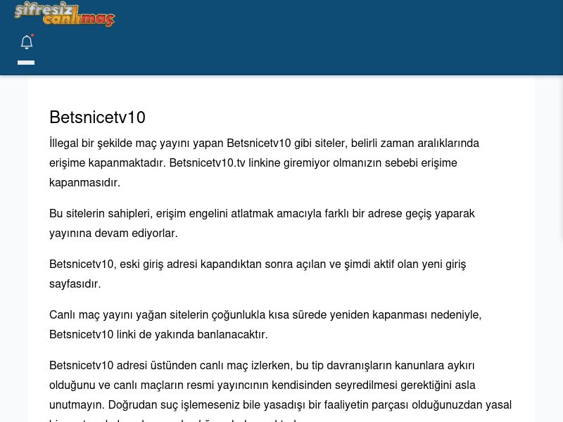 Betsnicetv10 Güncel Giriş - Şifresiz canlı maç izle - Ekran Görüntüsü