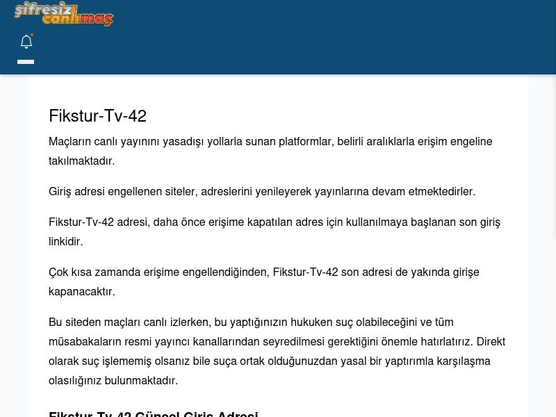 Fikstur-Tv-42 Maç İzle - Şifresiz canlı maç izle - Ekran Görüntüsü