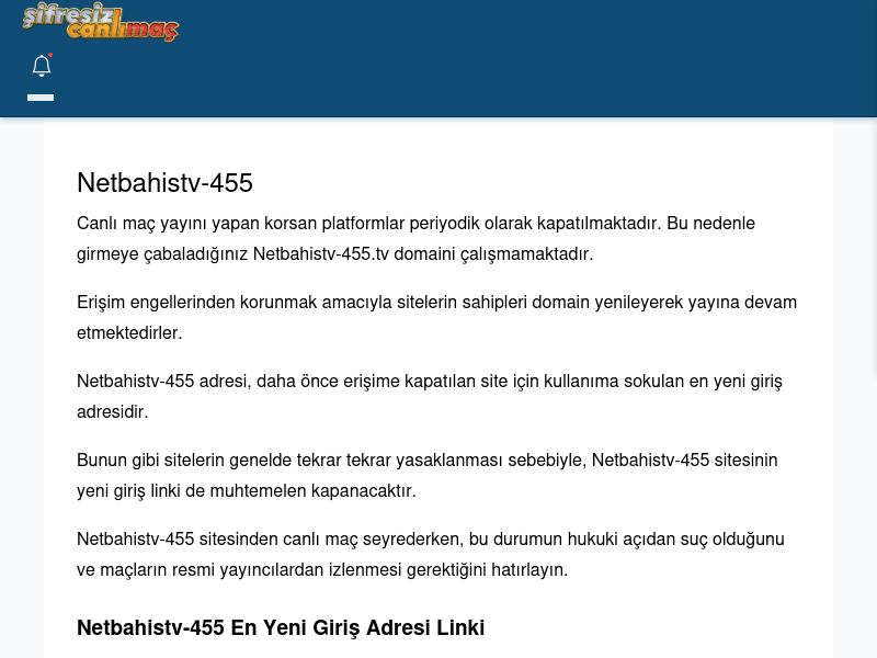 Netbahistv-455 Güncel Giriş - Şifresiz canlı maç izle - Ekran Görüntüsü
