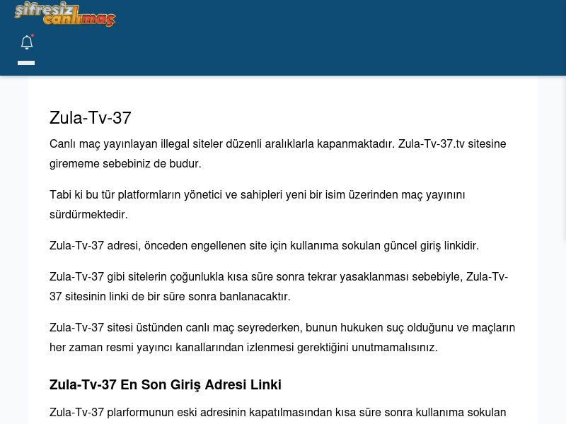 Zula-Tv-37 Maç İzle - Şifresiz canlı maç izle - Ekran Görüntüsü