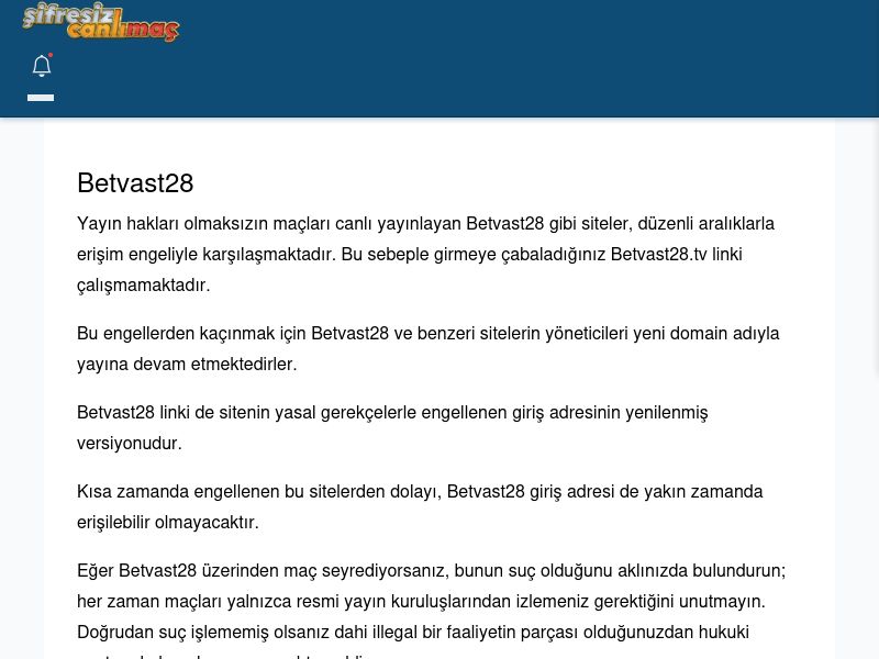 Betvast28 Canlı Maç İzle - Şifresiz canlı maç izle - Ekran Görüntüsü