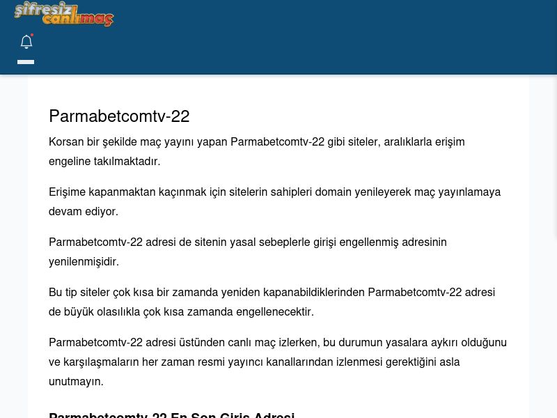 Parmabetcomtv-22 Maç İzle - Şifresiz canlı maç izle - Ekran Görüntüsü