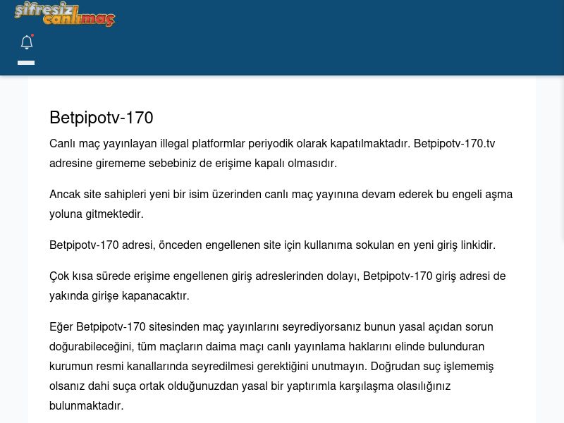 Betpipotv-170 Maç İzle - Şifresiz canlı maç izle - Ekran Görüntüsü