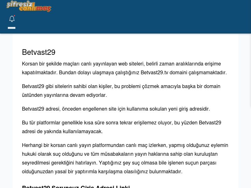 Betvast29 Giriş Linki - Şifresiz canlı maç izle - Ekran Görüntüsü