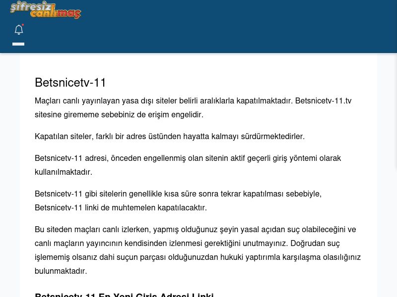 Betsnicetv-11 Güncel Giriş - Şifresiz canlı maç izle - Ekran Görüntüsü