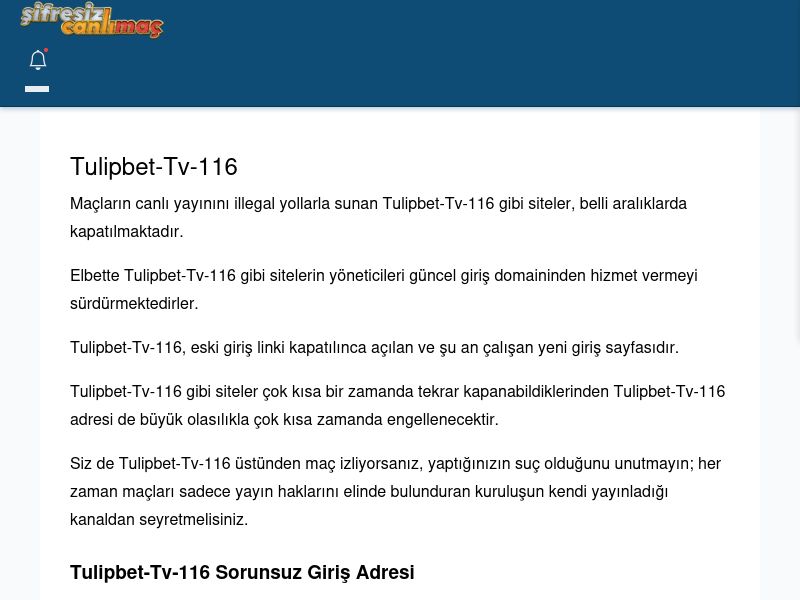 Tulipbet-Tv-116 Güncel Giriş - Şifresiz canlı maç izle - Ekran Görüntüsü