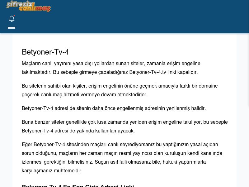 Betyoner-Tv-4 Maç İzle - Şifresiz canlı maç izle - Ekran Görüntüsü