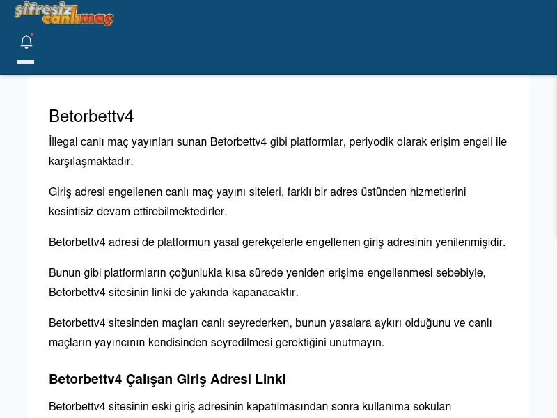 Betorbettv4 Canlı Maç - Şifresiz canlı maç izle - Ekran Görüntüsü