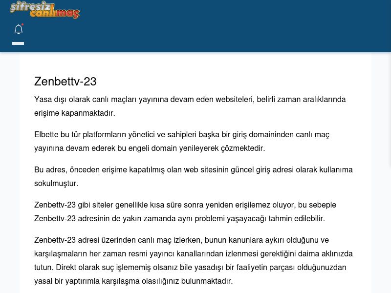 Zenbettv-23 Güncel Giriş - Şifresiz canlı maç izle - Ekran Görüntüsü