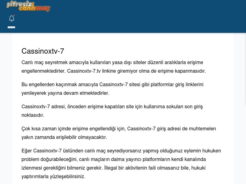 Cassinoxtv-7 Güncel Giriş - Şifresiz canlı maç izle - Ekran Görüntüsü