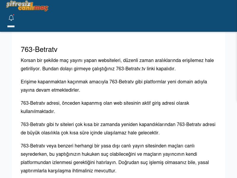 763-Betratv Güncel Giriş - Şifresiz canlı maç izle - Ekran Görüntüsü