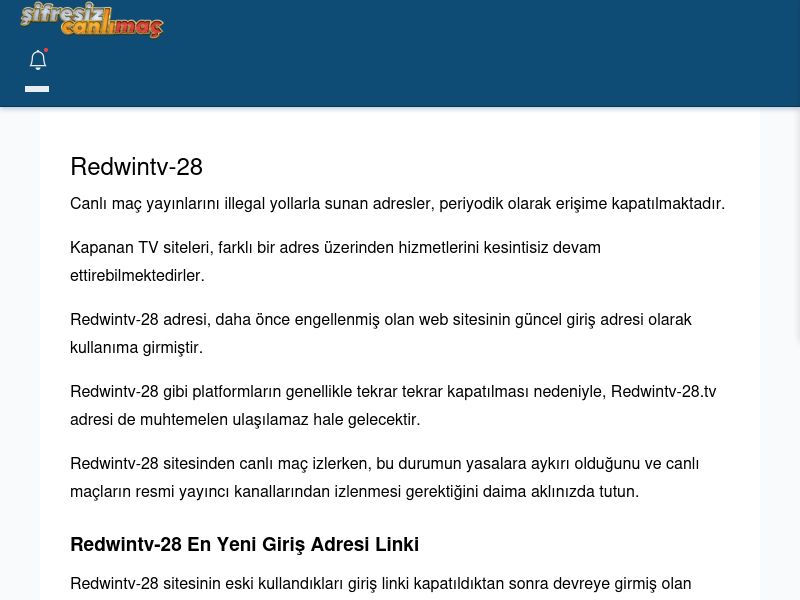 Redwintv-28 Canlı Maç İzle - Şifresiz canlı maç izle - Ekran Görüntüsü