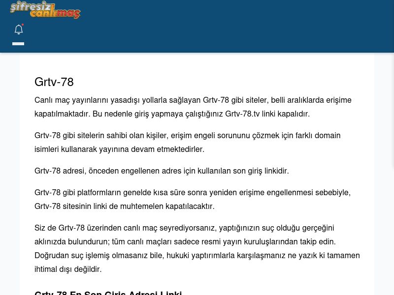 Grtv-78 Maç İzle - Şifresiz canlı maç izle - Ekran Görüntüsü