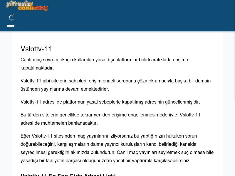 Vslottv-11 Canlı Maç İzle - Şifresiz canlı maç izle - Ekran Görüntüsü