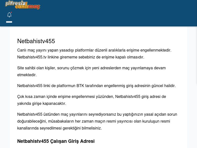 Netbahistv455 Güncel Giriş - Şifresiz canlı maç izle - Ekran Görüntüsü