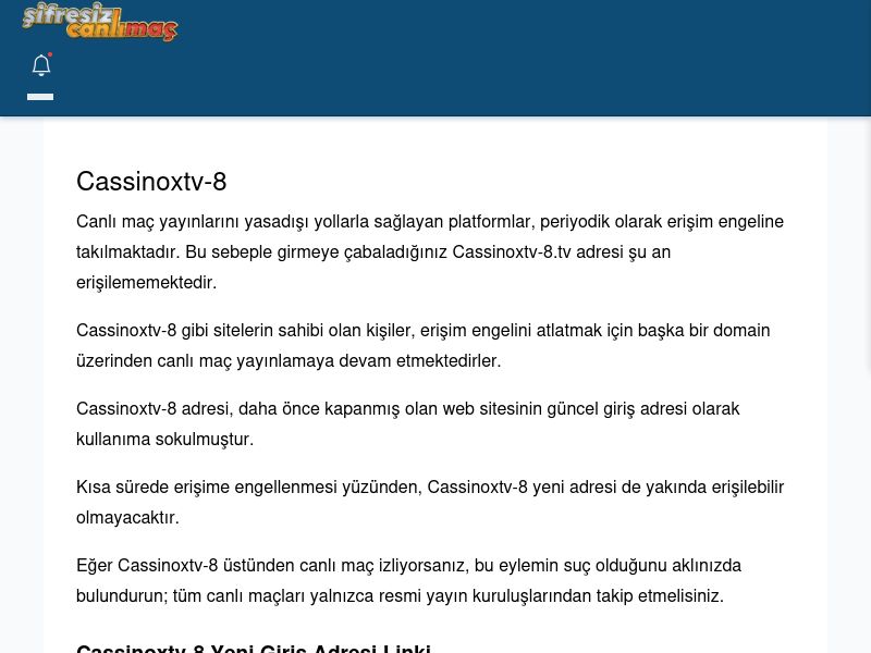 Cassinoxtv-8 Güncel Giriş - Şifresiz canlı maç izle - Ekran Görüntüsü