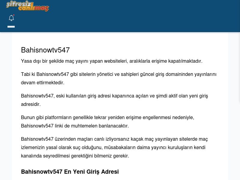 Bahisnowtv547 Maç İzle - Şifresiz canlı maç izle - Ekran Görüntüsü