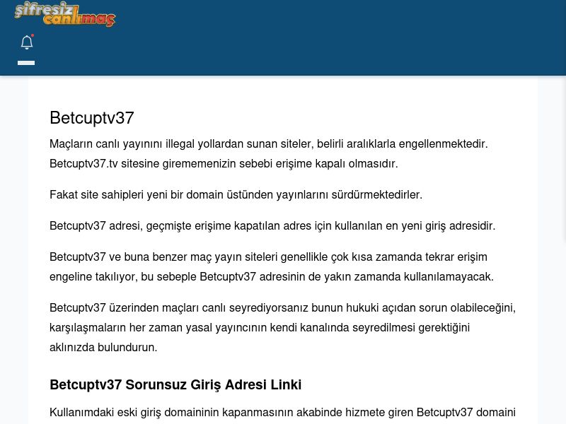Betcuptv37 Güncel Giriş - Şifresiz canlı maç izle - Ekran Görüntüsü