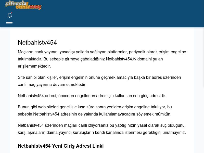 Netbahistv454 Maç İzle - Şifresiz canlı maç izle - Ekran Görüntüsü