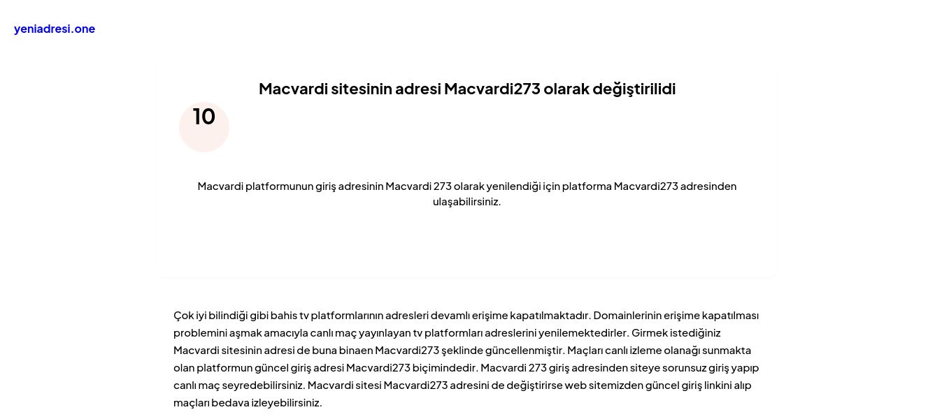Macvardi sitesinin adresi Macvardi273 olarak değiştirilidi - Ekran Görüntüsü