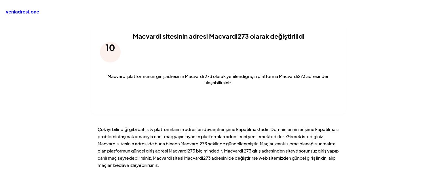 Macvardi sitesinin adresi Macvardi273 olarak değiştirilidi - Ekran Görüntüsü