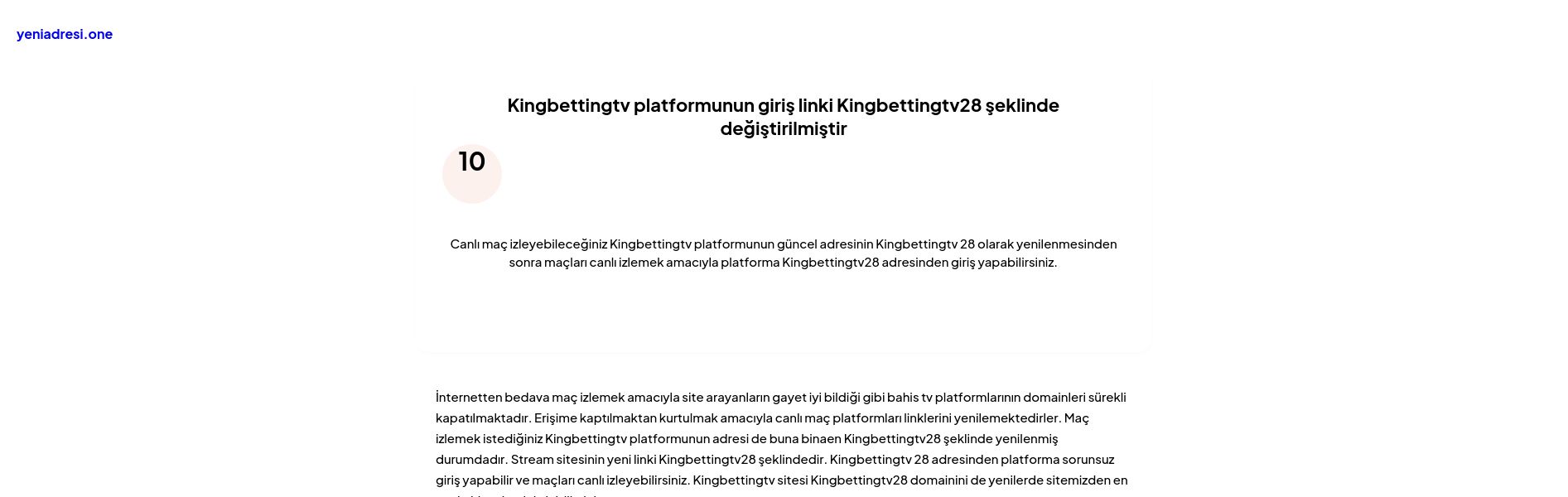 Kingbettingtv platformunun giriş linki Kingbettingtv28 şeklinde değiştirilmiştir - Ekran Görüntüsü