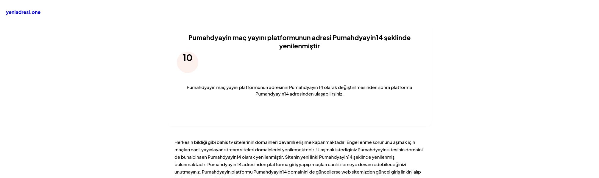 Pumahdyayin maç yayını platformunun adresi Pumahdyayin14 şeklinde yenilenmiştir - Ekran Görüntüsü