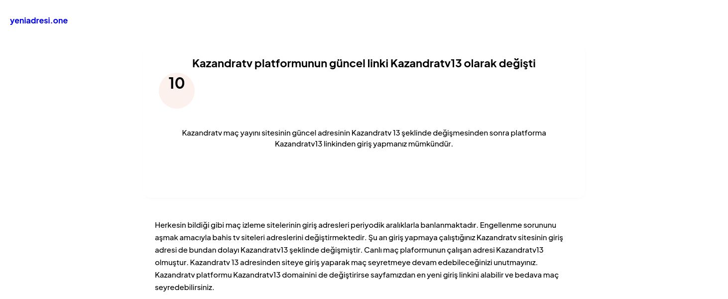 Kazandratv platformunun güncel linki Kazandratv13 olarak değişti - Ekran Görüntüsü