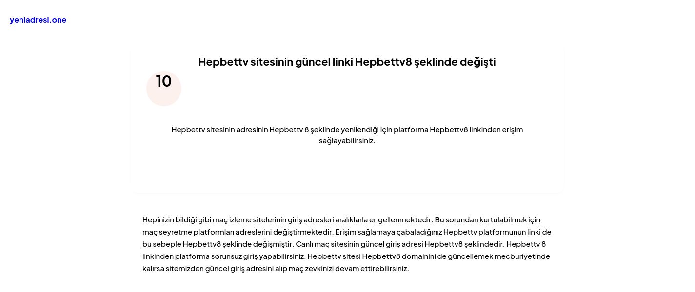 Hepbettv sitesinin güncel linki Hepbettv8 şeklinde değişti - Ekran Görüntüsü
