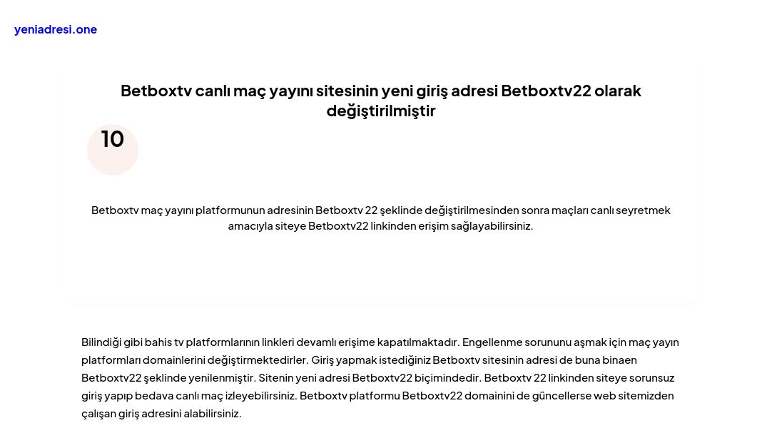 Betboxtv canlı maç yayını sitesinin yeni giriş adresi Betboxtv22 olarak değiştirilmiştir - Ekran Görüntüsü