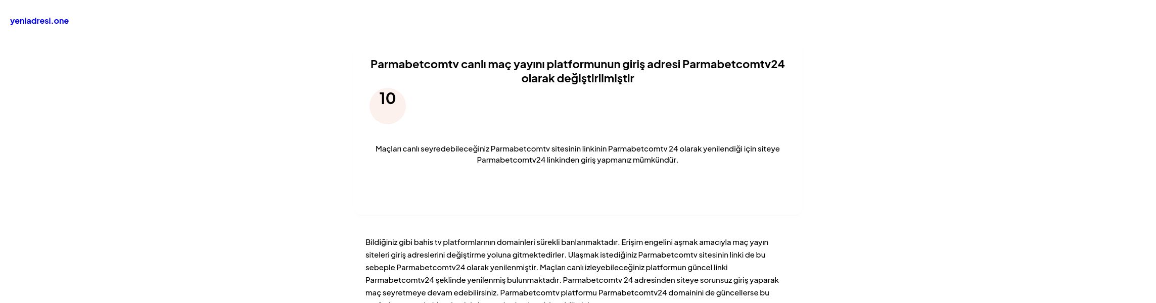 Parmabetcomtv canlı maç yayını platformunun giriş adresi Parmabetcomtv24 olarak değiştirilmiştir - Ekran Görüntüsü