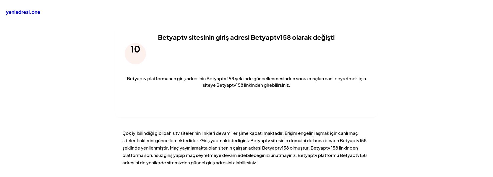 Betyaptv sitesinin giriş adresi Betyaptv158 olarak değişti - Ekran Görüntüsü