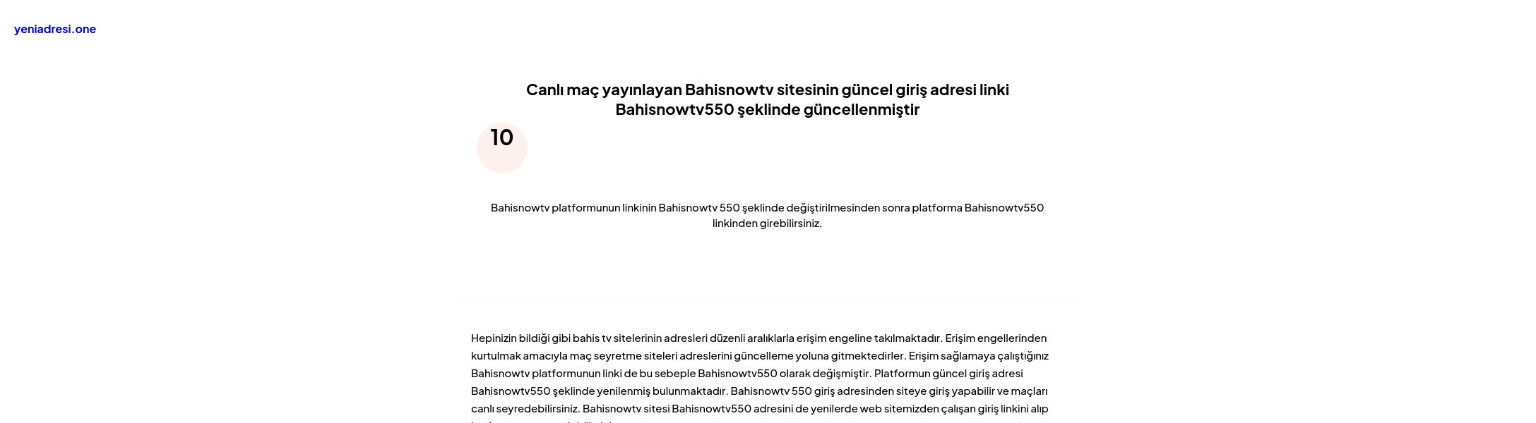 Canlı maç yayınlayan Bahisnowtv sitesinin güncel giriş adresi linki Bahisnowtv550 şeklinde güncellenmiştir - Ekran Görüntüsü