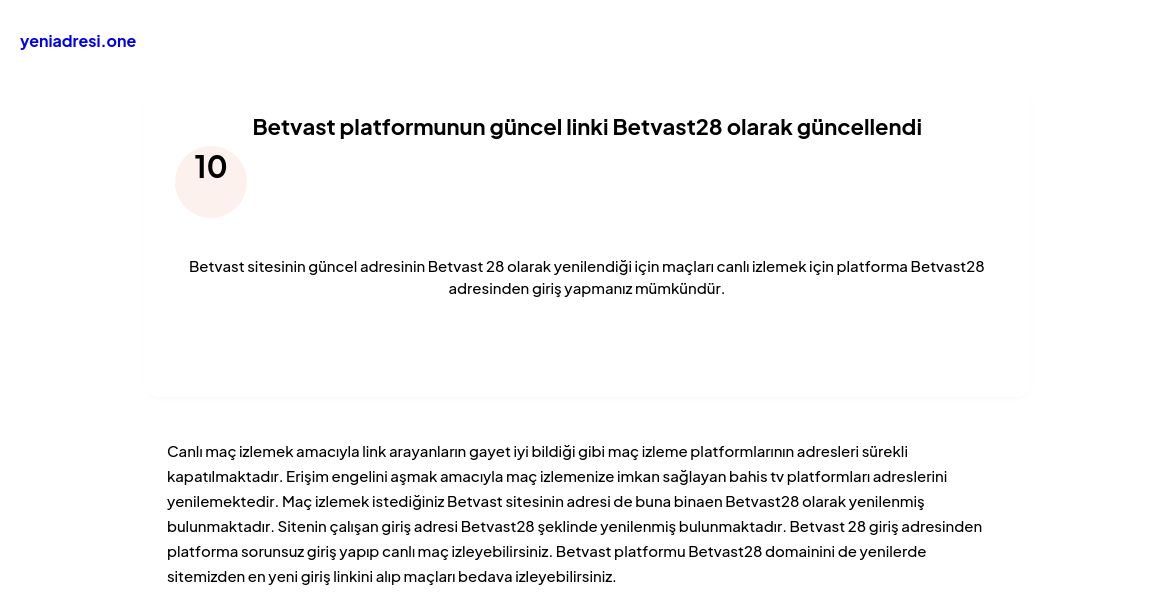 Betvast platformunun güncel linki Betvast28 olarak güncellendi - Ekran Görüntüsü