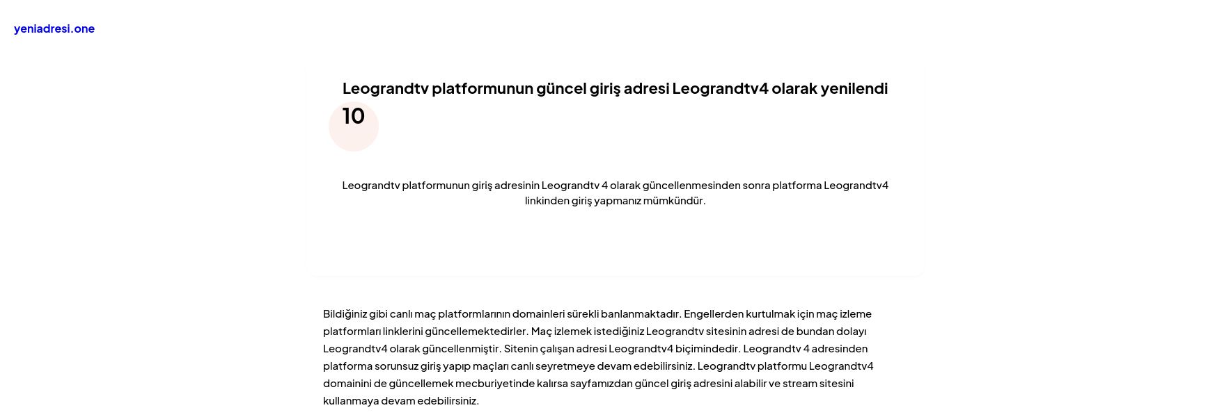 Leograndtv platformunun güncel giriş adresi Leograndtv4 olarak yenilendi - Ekran Görüntüsü