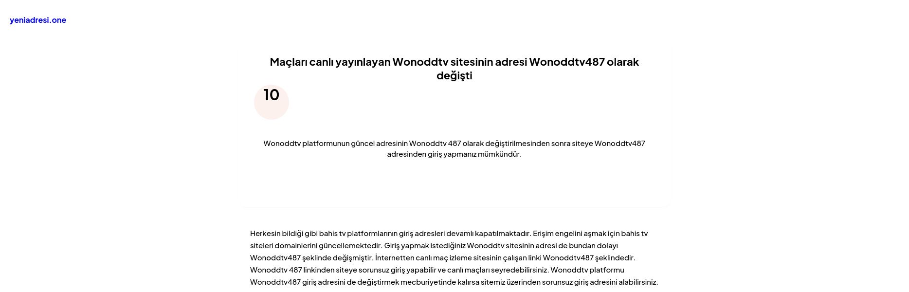 Maçları canlı yayınlayan Wonoddtv sitesinin adresi Wonoddtv487 olarak değişti - Ekran Görüntüsü