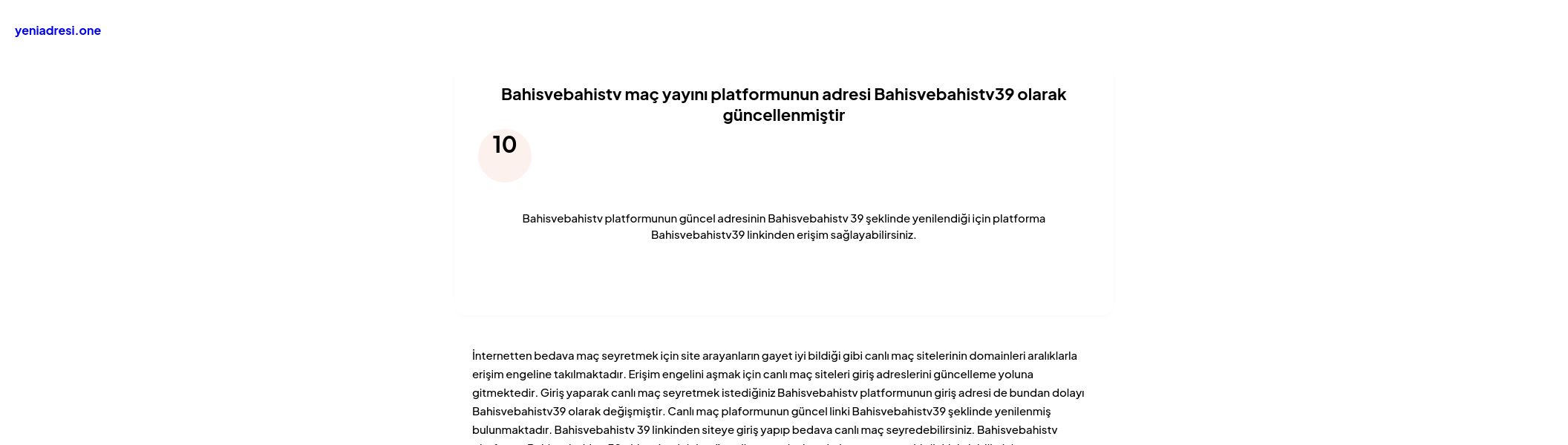 Bahisvebahistv maç yayını platformunun adresi Bahisvebahistv39 olarak güncellenmiştir - Ekran Görüntüsü