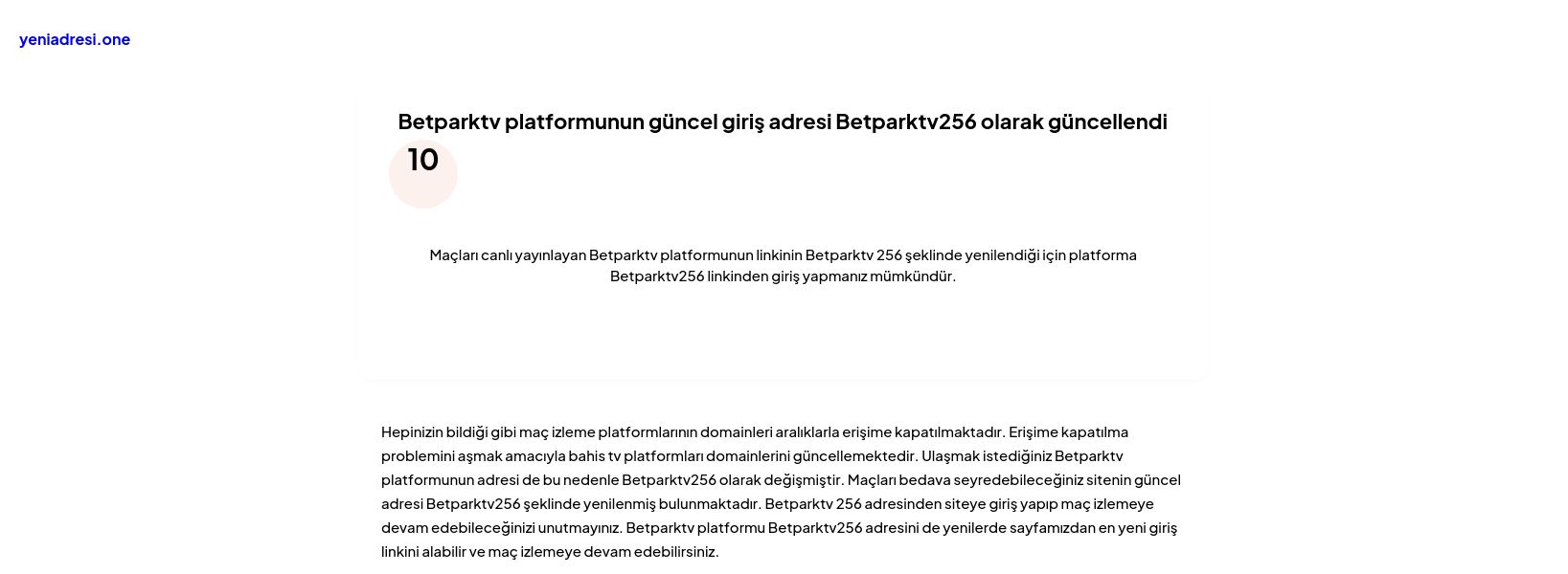 Betparktv platformunun güncel giriş adresi Betparktv256 olarak güncellendi - Ekran Görüntüsü