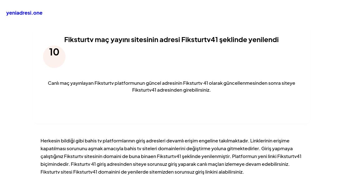 Fiksturtv maç yayını sitesinin adresi Fiksturtv41 şeklinde yenilendi - Ekran Görüntüsü