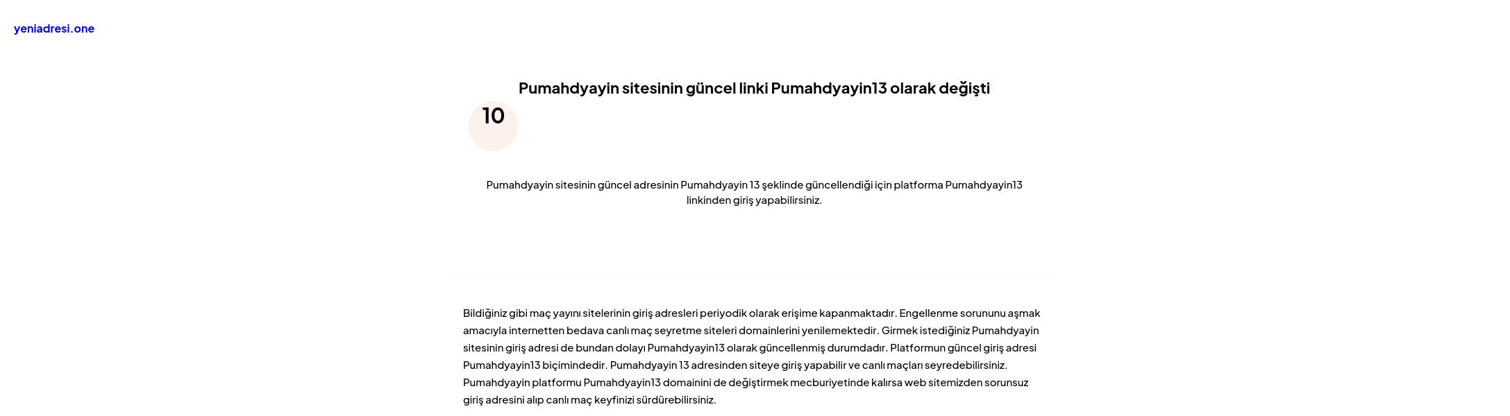 Pumahdyayin sitesinin güncel linki Pumahdyayin13 olarak değişti - Ekran Görüntüsü